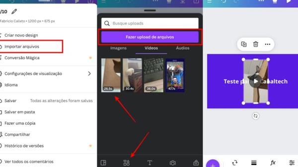 Koka Como fazer upload e colocar vídeos no Canva