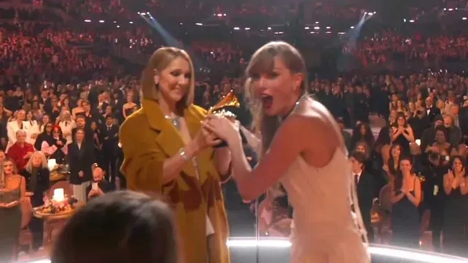 Céline Dion entrega prêmio de Álbum do Ano para Taylor Swift no Grammy 2024