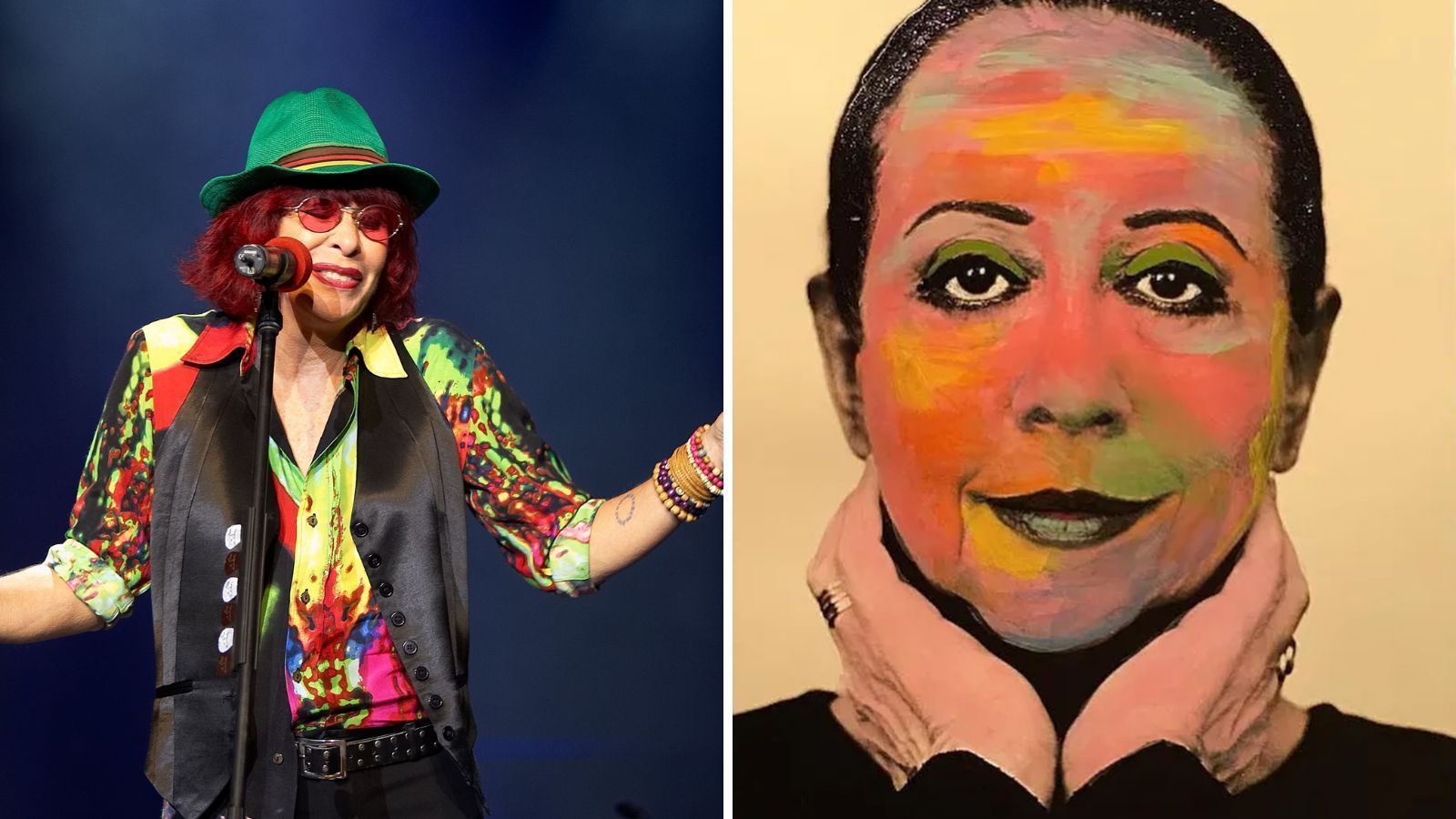 Rita Lee compartilha pinturas de personalidades em suas redes sociais