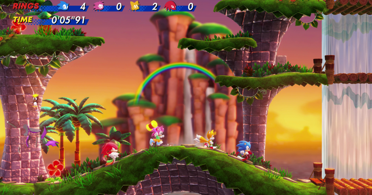 Jogando com a nova personagem em Sonic Superstars 