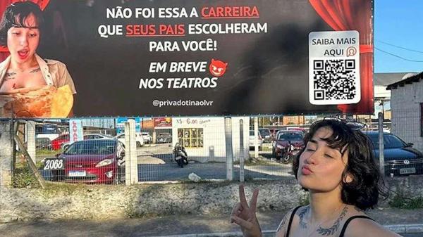 Koka Influenciadora Beiçola Da Privacy Causa Polêmica Ao Divulgar Perfil Em Outdoor 9616