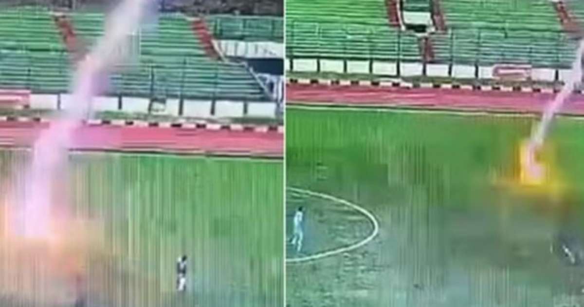 Jogador de futebol morre após ser atingido por raio durante amistoso na Indonésia