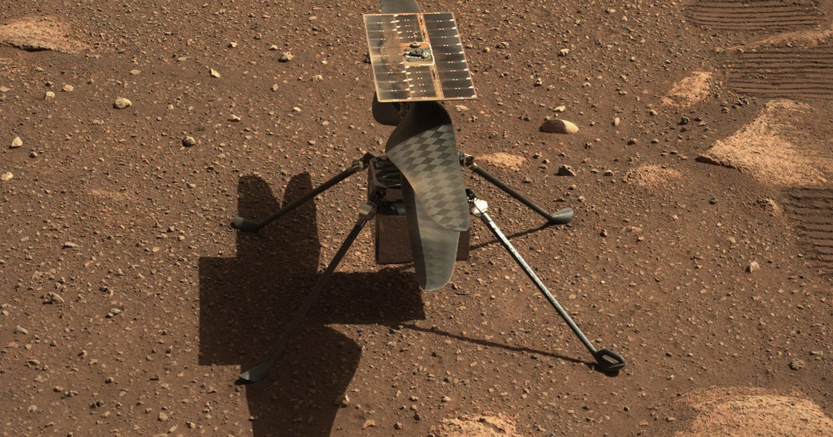 Rover Perseverance captura novas fotos do helicóptero Ingenuity em Marte